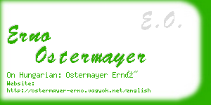 erno ostermayer business card